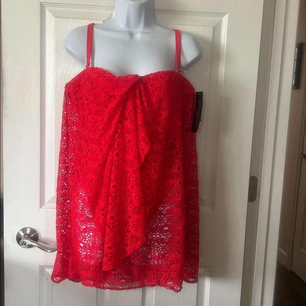 Ralph Lauren Red ( bright coral/ red )one piece swimsuit.